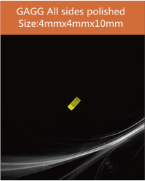 GAGG Ce scintillation crystal, GAGG Ce crystal, GAGG scintillator, Ce:Gd3Al2Ga3O12 crystal, 4x4x10mm